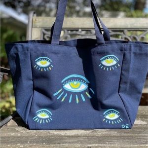 Navy tote bag